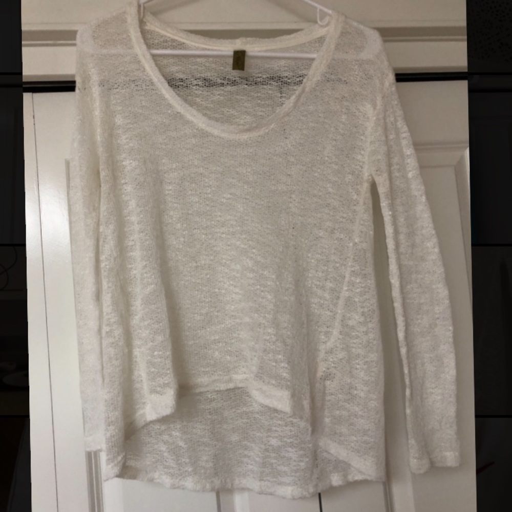 Cream see through sweater